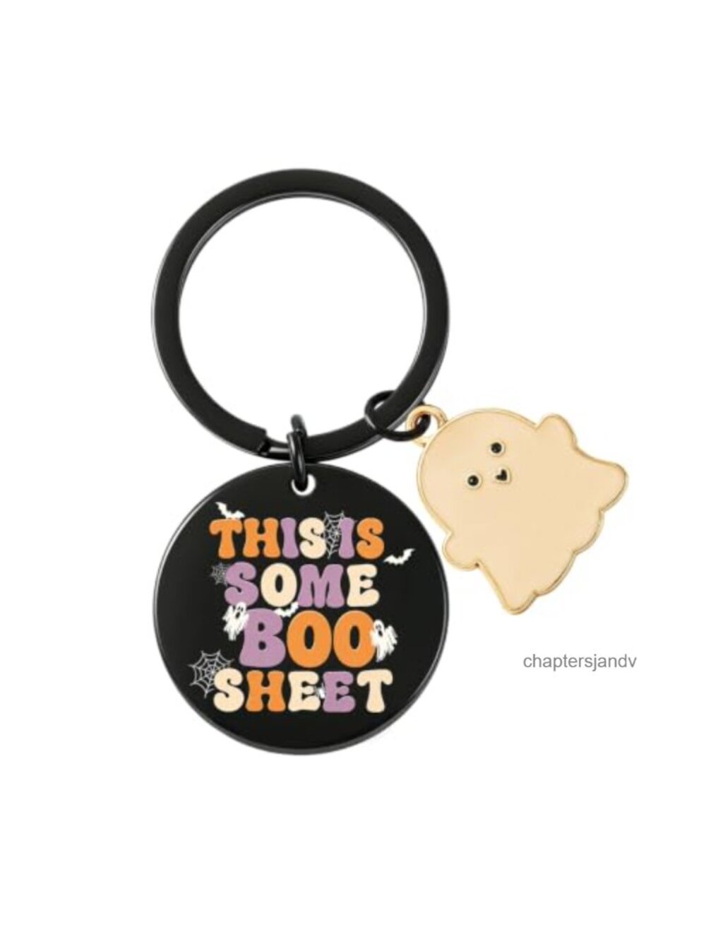 Halloween Ghost Keychain Stainless Steel Boo Basket Gift